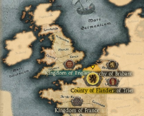 COUNTY OF FLANDERS KINGDOMS 1212AD START MINI MAP