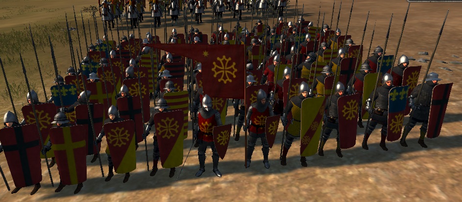 COUNTY OF TOULOSE KINGDOMS 1212AD INFANTRY AND FACTIONS COLORS COLOURS