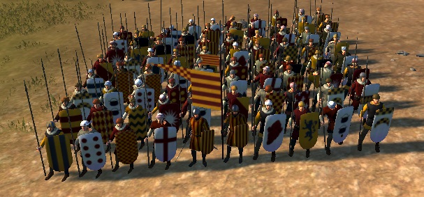 CROWN OF ARAGON KINGDOMS 1212AD INFANTRY AND FACTIONS COLORS COLOURS