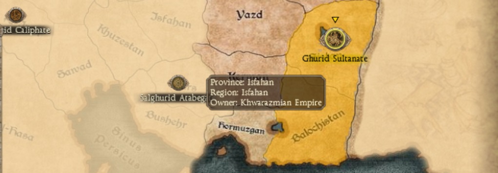 GHURID SULTANATE KINGDOMS 1212AD START MINI MAP