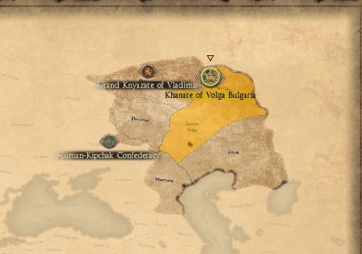 KHANATE OF VOLGA BULGARIA KINGDOMS 1212AD START MINI MAP