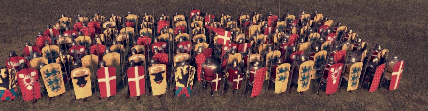 KINGDOM OF DENMARK KINGDOMS 1212AD INFANTRY AND FACTIONS COLORS COLOURS