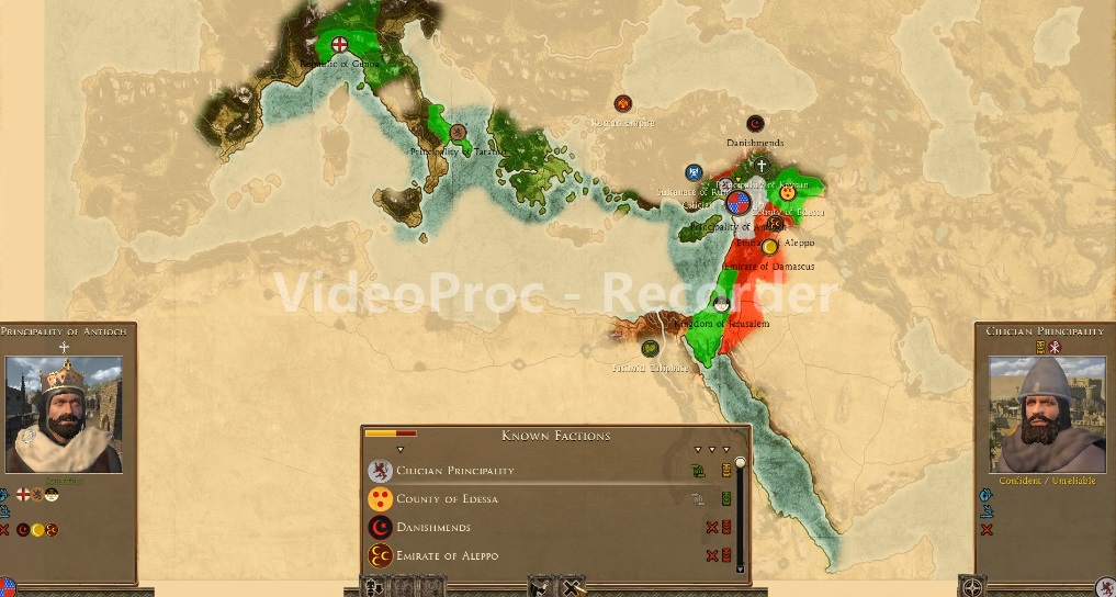 Princapility of Antioch Rome 2 Medieval 1100 Ad Mod START MINI MAP