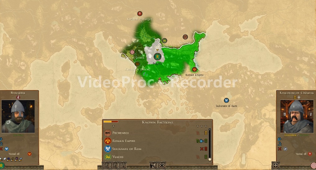 Bulgaria Rome 2 Medieval 1100 Ad Mod START MINI MAP