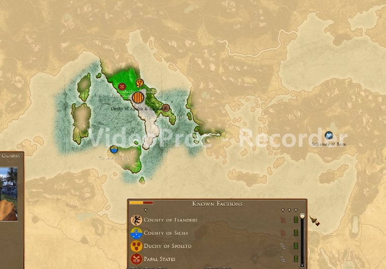 Duchy of Apolia and Calibrian Rome 2 Medieval 1100 Ad Mod START MINI MAP