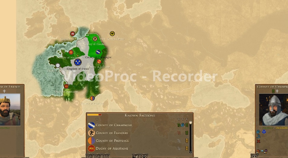 France Rome 2 Medieval 1100 Ad Mod START MINI MAP