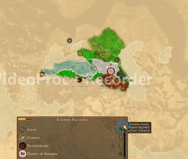 Georgia Rome 2 Medieval 1100 Ad Mod START MINI MAP