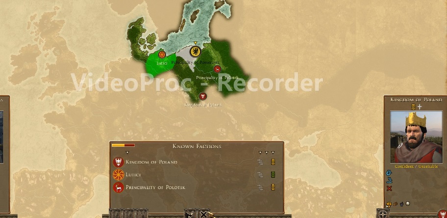 Principality of Pomerania Rome 2 Medieval 1100 Ad Mod START MINI MAP