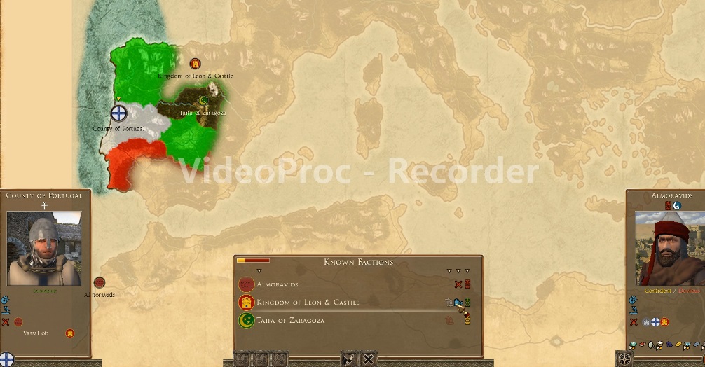 Portugal Rome 2 Medieval 1100 Ad Mod START MINI MAP