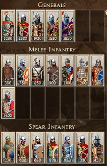 Roman Empire Rome 2 Medieval 1100 Ad Mod INFANTRY, SPEARMEN, CAVALRY