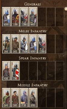 Sicily Rome 2 Medieval 1100 Ad Mod INFANTRY, SPEARMEN, CAVALRY
